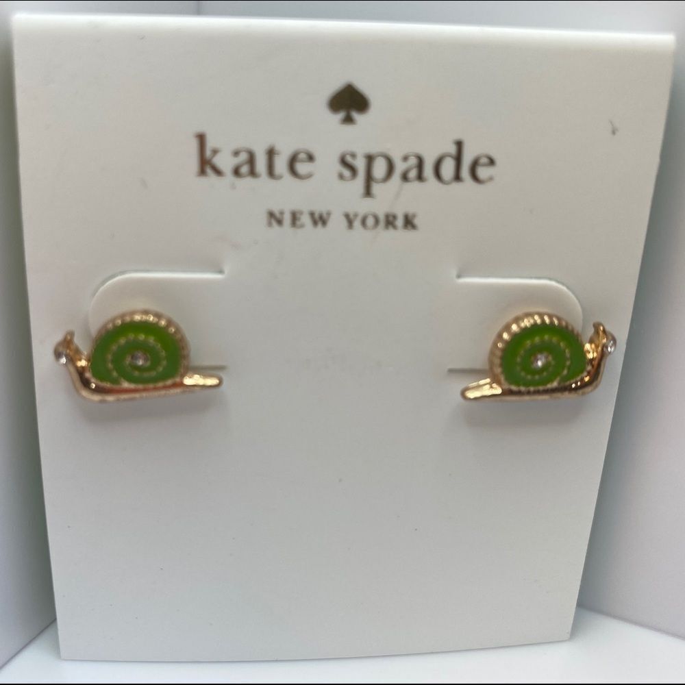 Kate Spade Lawn Party Snail Stud Earrings - Picture 2 of 3